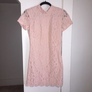 Light pink lace over dress